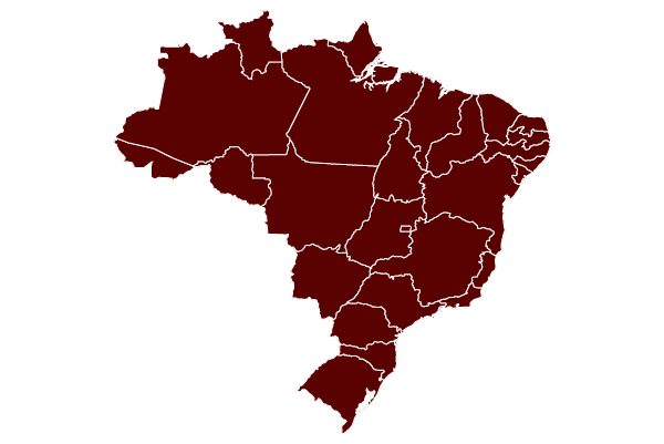 Cobertura nacional da M3J em obras industriais e comerciais em todas as regiões do Brasil